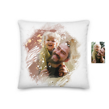 Load image into Gallery viewer, Personalised abstract cushion for Dad, Father&#39;s Day gift
