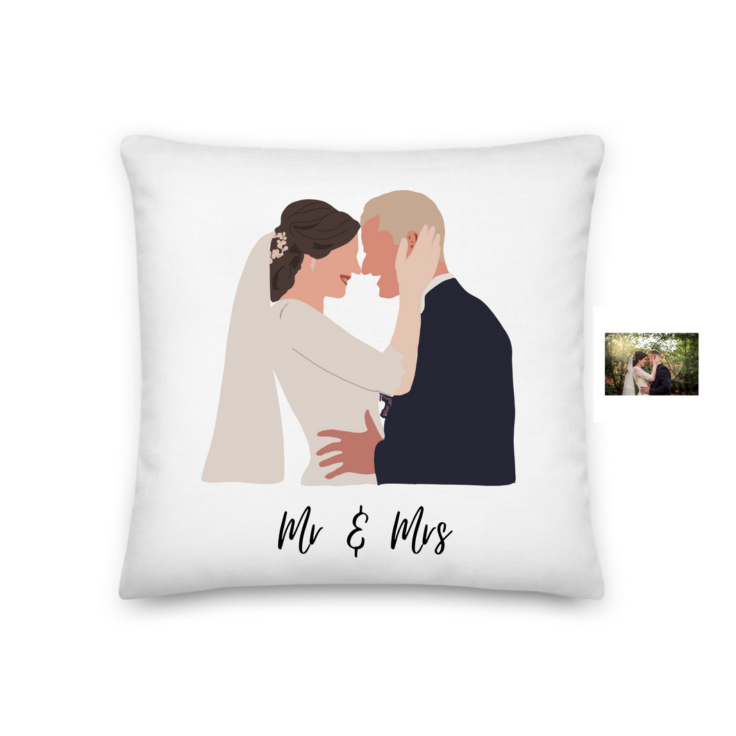 Personalised wedding cushion