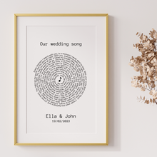 Load image into Gallery viewer, Our song lyric print
