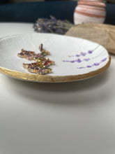 Load image into Gallery viewer, Handmade Jewellery Dish Lavander Pattern
