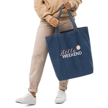 Load image into Gallery viewer, Organic denim tote bag
