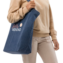 Load image into Gallery viewer, Organic denim tote bag
